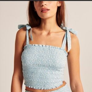 Abercrombie and Fitch smocked tank top